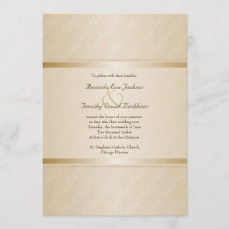 Starlight Golden Flare Monogrammed Elegant Wedding Invitation