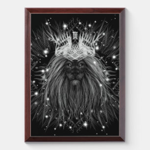 Starlight Lion with Crown Monogram Award Plaque