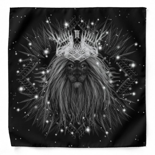 Starlight Lion with Crown Monogram Bandana (Front)