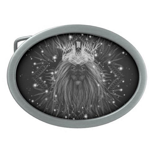 Starlight Lion with Crown Monogram Belt Buckle