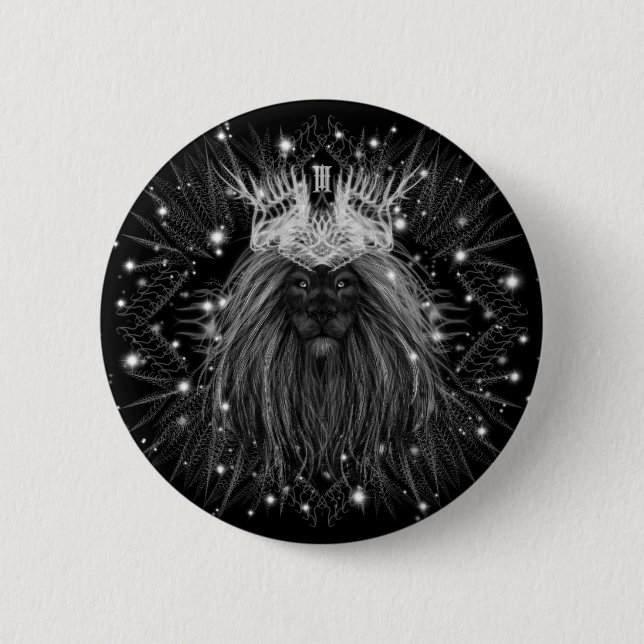 Starlight Lion with Crown Monogram Button (Front)