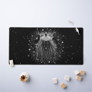 Starlight Lion with Crown Monogram Desk Mat