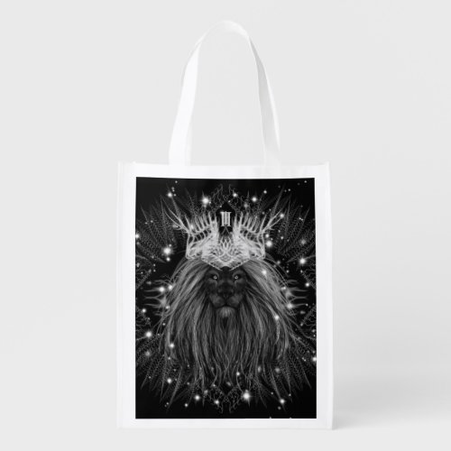 Starlight Lion with Crown Monogram Grocery Bag