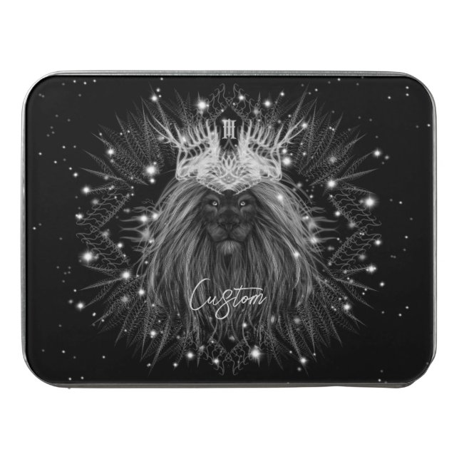 Starlight Lion with Crown Monogram Jigsaw Puzzle (Case Horizontal)