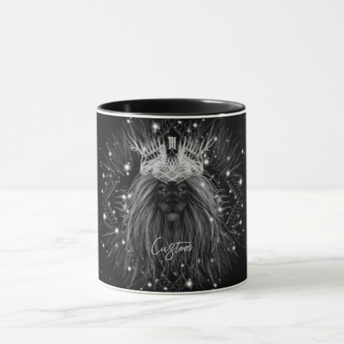 Starlight Lion with Crown Monogram Mug