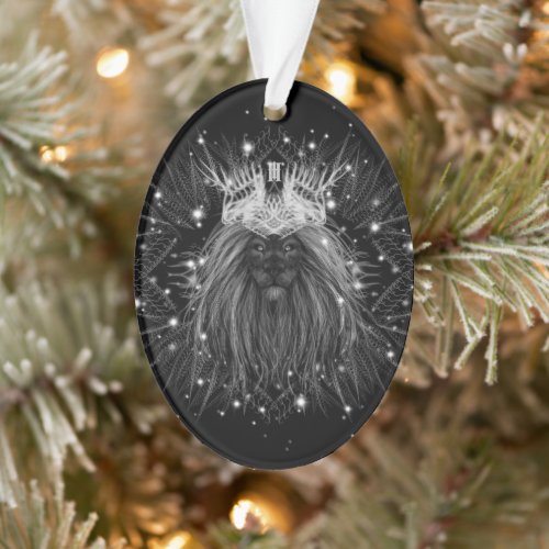 Starlight Lion with Crown Monogram Ornament
