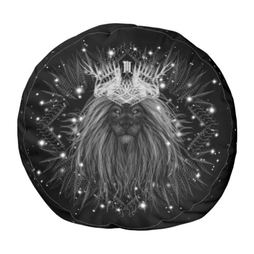 Starlight Lion with Crown Monogram Pouf