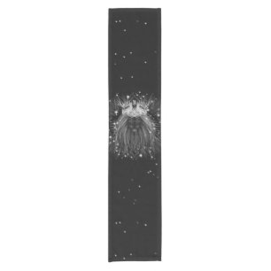 Starlight Lion with Crown Monogram Short Table Runner