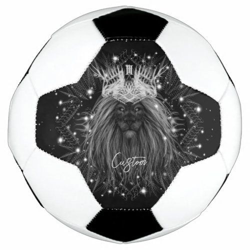 Starlight Lion with Crown Monogram Soccer Ball