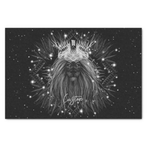 Starlight Lion with Crown Monogram Tissue Paper