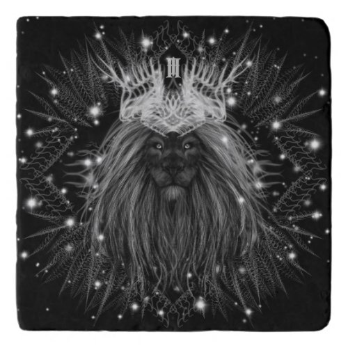 Starlight Lion with Crown Monogram Trivet