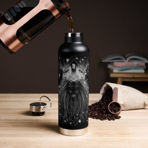 Starlight Lion with Crown Monogram Water Bottle