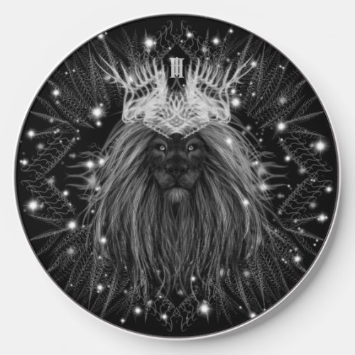 Starlight Lion with Crown Monogram Wireless Charger