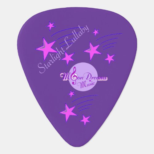 Starlight Lullaby Purple Guitar Pick