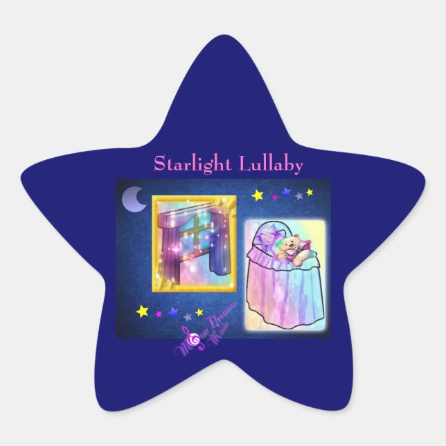 Starlight Lullaby Star Shaped Sticker (Front)