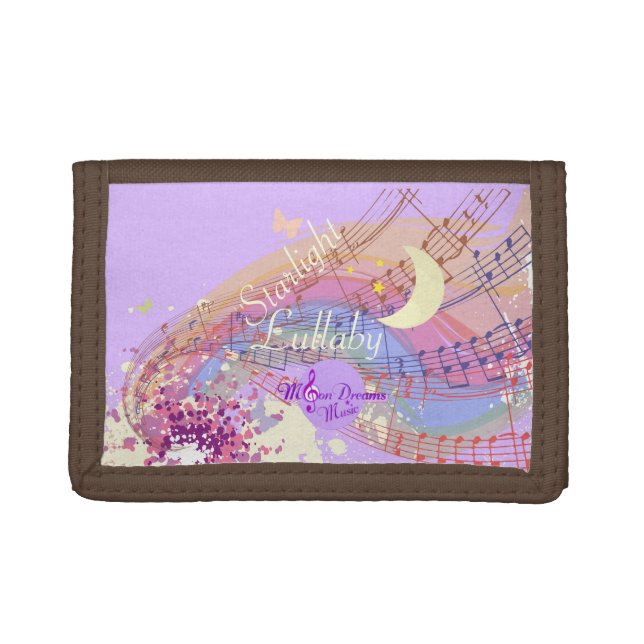 Starlight Lullaby Trifold Wallet Brown Border (Front)