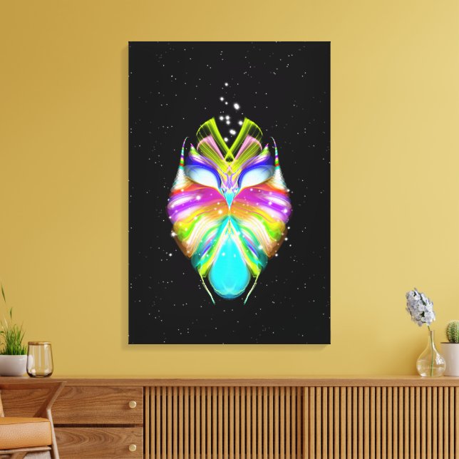 Starlight Oracle Owl Canvas Print (Insitu(LivingRoom))