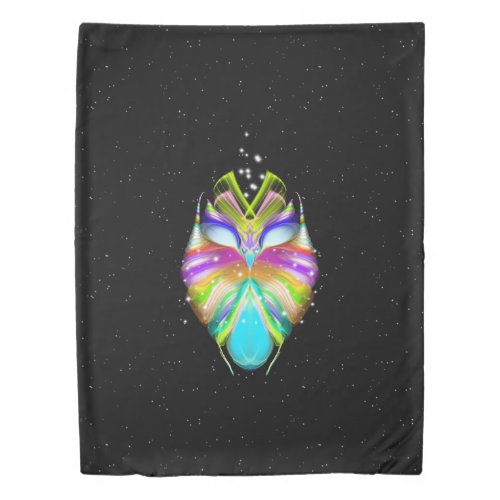 Starlight Oracle Owl Duvet Cover