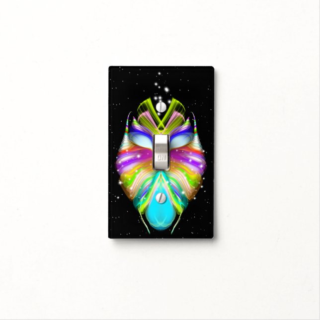 Starlight Oracle Owl Light Switch Cover (In Situ)