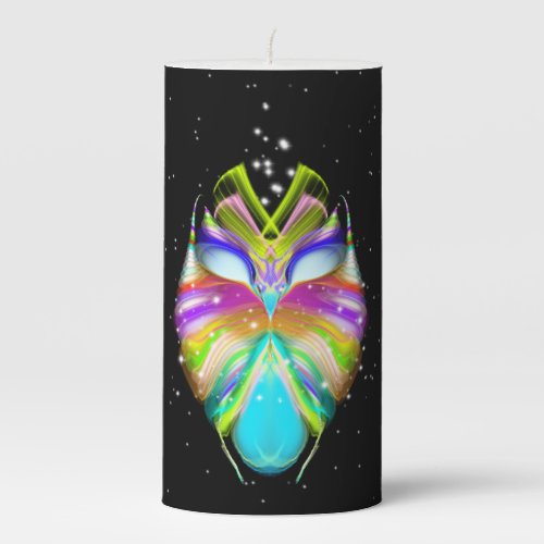 Starlight Oracle Owl Pillar Candle