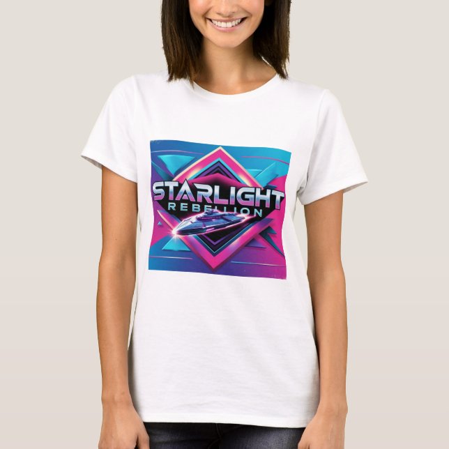 Starlight Rebellion Retro Pop Culture women tshirt (Front)