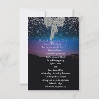 Starlight Romantic Wedding Theme Invitation