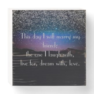 Starlight Romantic Wedding Theme Wood Box Sign