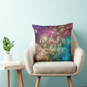 Starlight Sonata: Personalized Starry Creation Throw Pillow