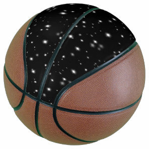 Starlight Sparkles Black and White Stars Basketball