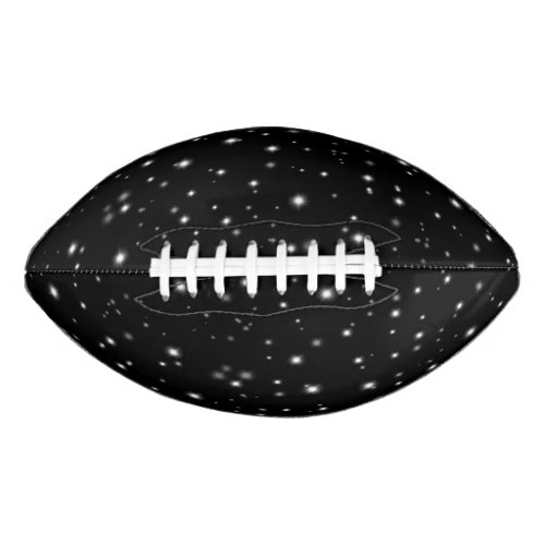 Starlight Sparkles Black and White Stars Football