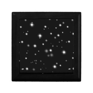 Starlight Sparkles Black and White Stars Gift Box