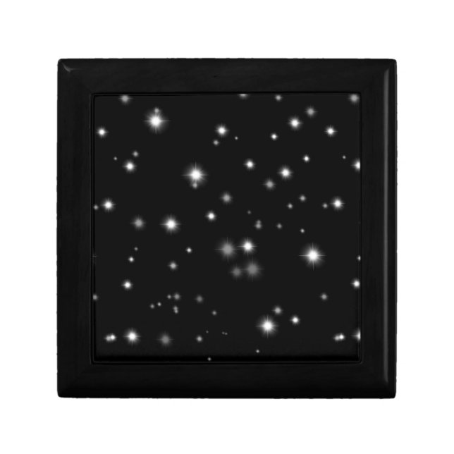 Starlight Sparkles Black and White Stars Gift Box (Front)