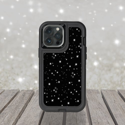 Starlight Sparkles Black and White Stars iPhone 13 Pro Max Case