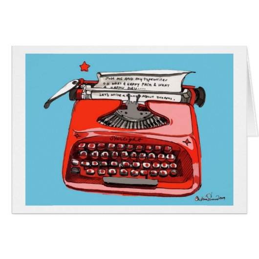 Starlight Starfire Typewriter Cards (Front Horizontal)
