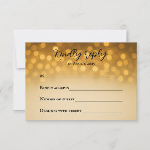 Starlight Vow Wedding RSVP Card