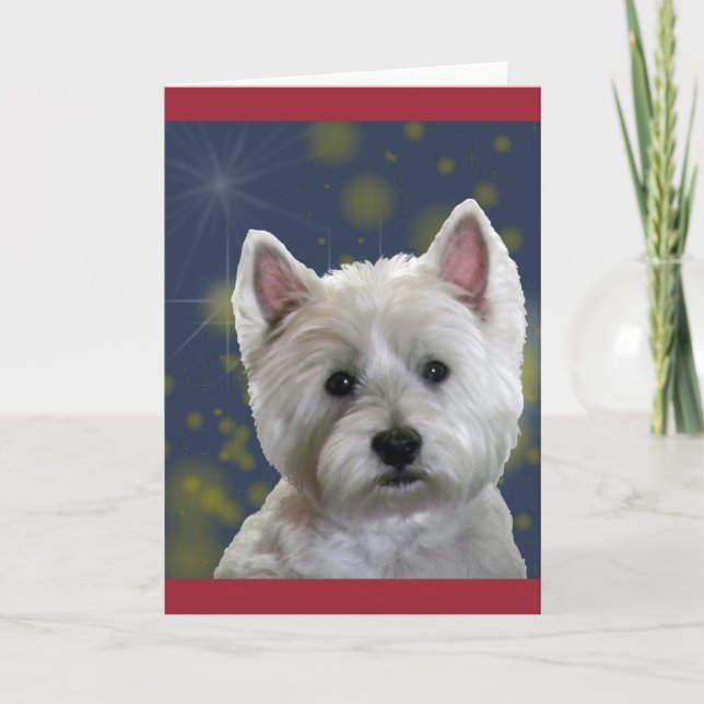 STARLIGHT WESTIE HOLIDAY CARD (Front)