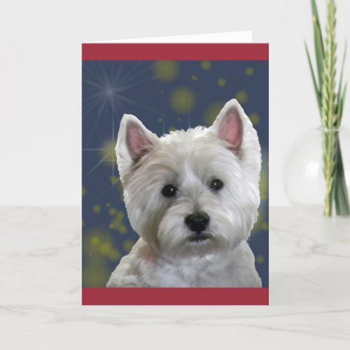 STARLIGHT WESTIE HOLIDAY CARD