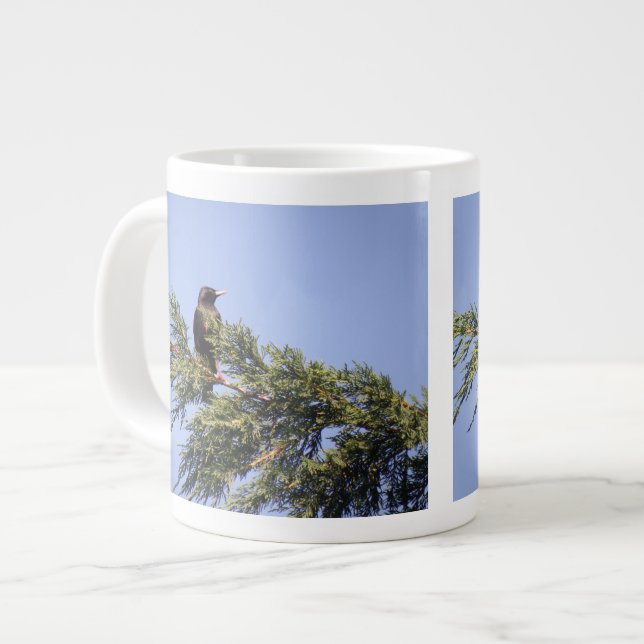 Starling in a Spruce Tree Mug (Front Left)