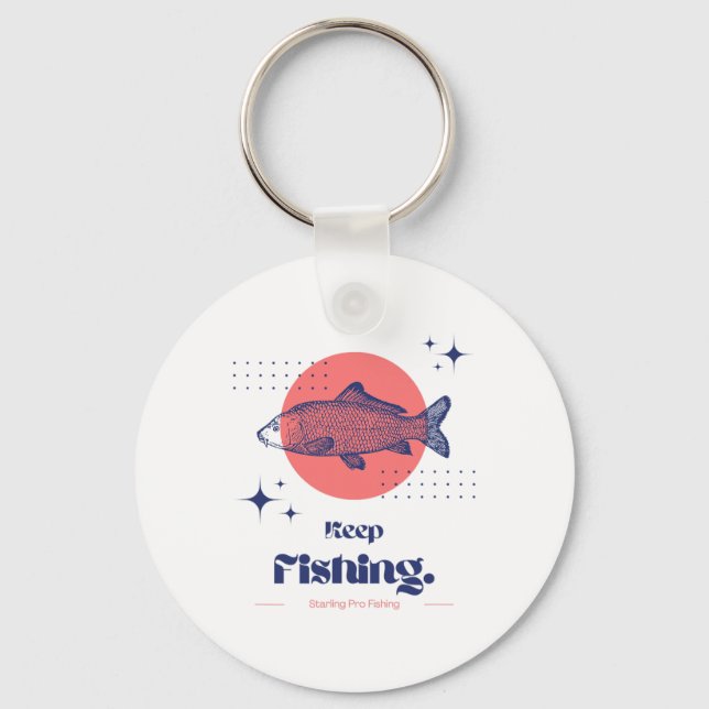 Starling Pro Fishing Keep Fishing  Keychain (Front)