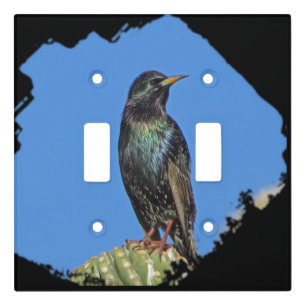 Starling Saguaro Cactus Beautiful Southwest Bird Light Switch Cover