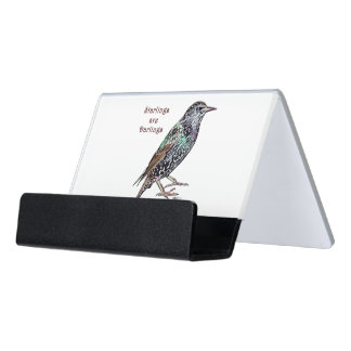 Starlings Are Darlings Desk Business Card Holder