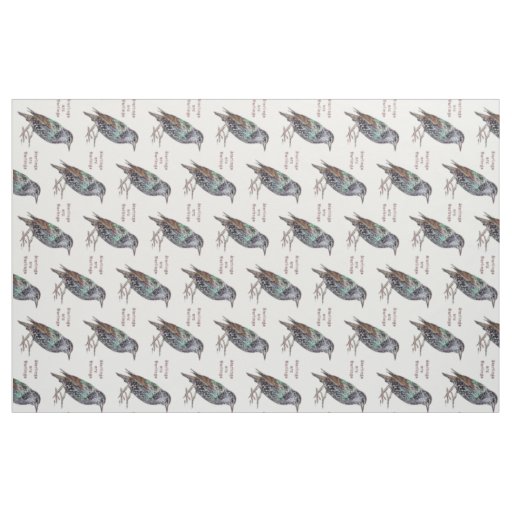 Starlings Are Darlings Fabric