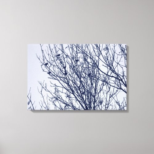 Starlings in a Tree Canvas Print