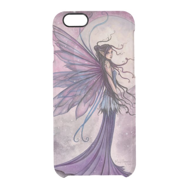Starlit Amethyst Purple Fairy Fantasy Art Uncommon iPhone Case (Back)