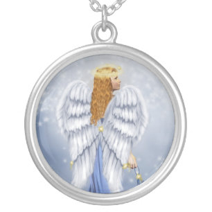 Starlit Angel Silver Plated Necklace