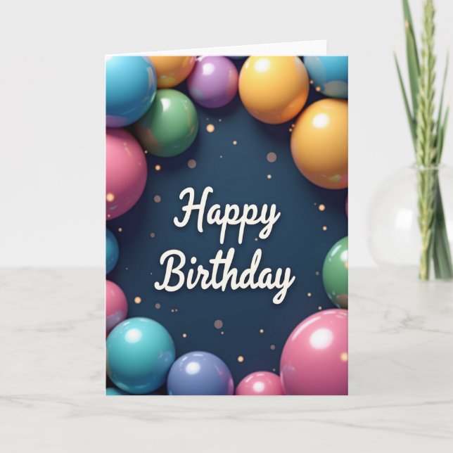 Starlit Birthday Script Card (Front)
