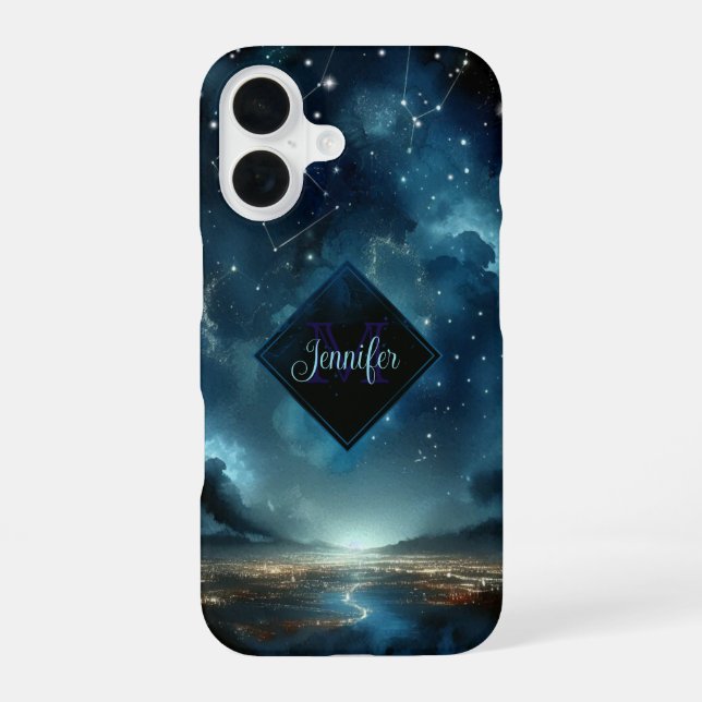 Starlit Cityscape iPhone Case (Back)