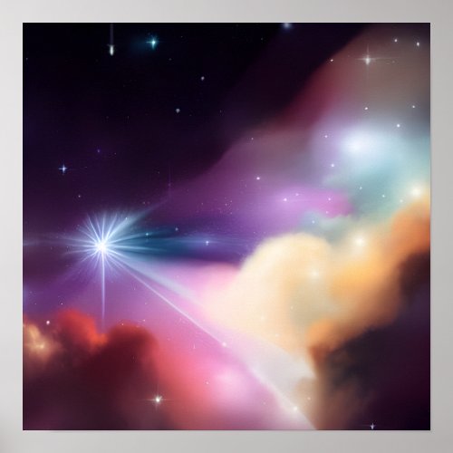 Starlit Clouds Poster