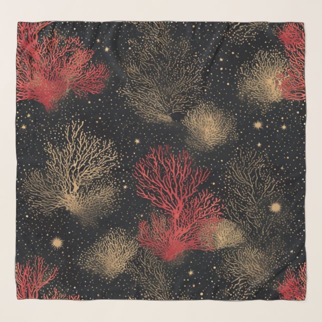 Starlit Desert Bushes - Scarf (Front)