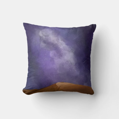 Starlit Desert Throw Pillow